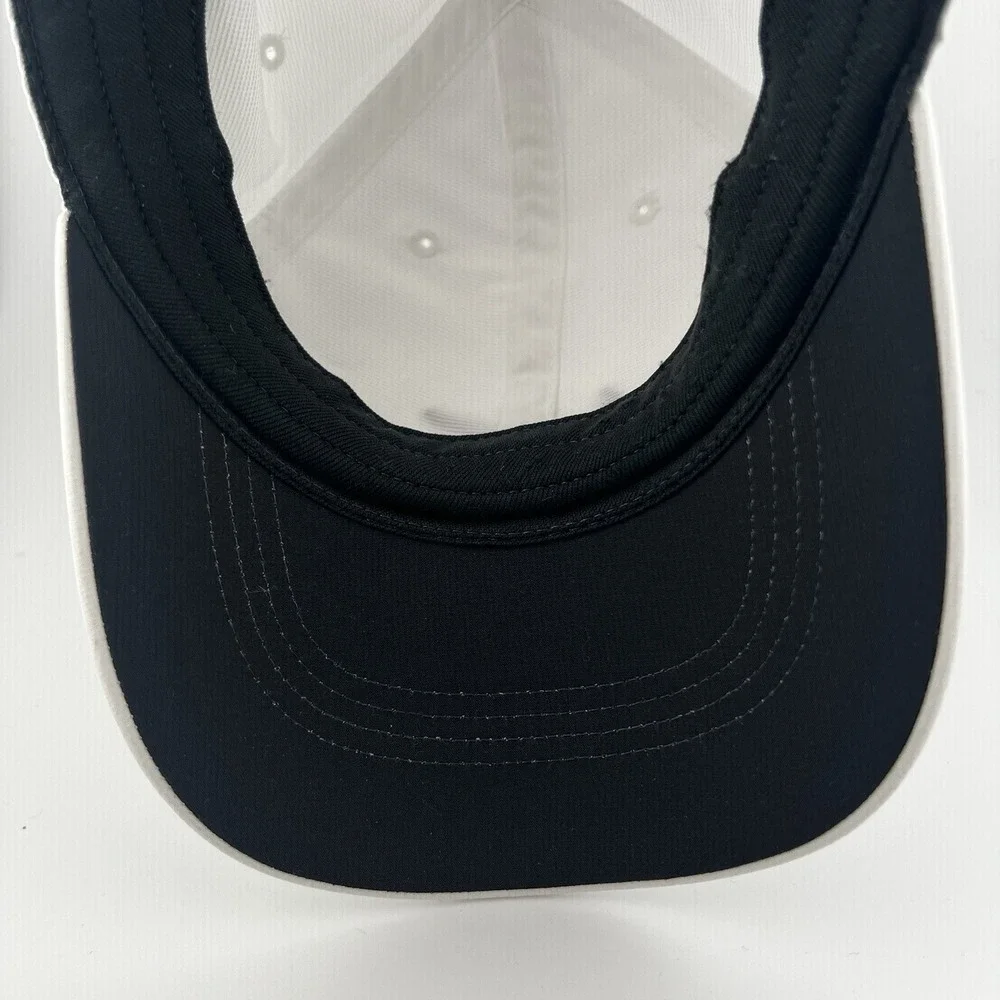 Nike Legacy91 Dri-FIT White Black Swoosh Adjustable Strapback Hat Cap OSFM